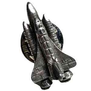 Vintage Silver Tone NASA Space Shuttle Pin Made in USA
